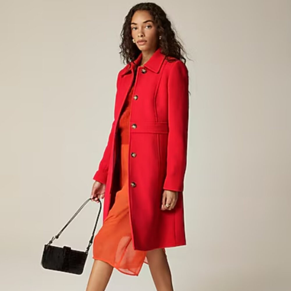 J Crew Lady Topcoat Italian Double-Cloth Wool Size 4